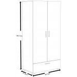 Ντουλάπα δίφυλλη Senna D-Leuko - Drus