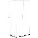 Ντουλάπα δίφυλλη Senna R 90.3x51.8x185.7