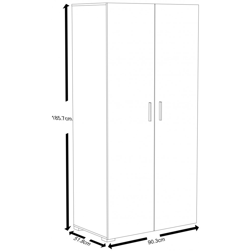 Ντουλάπα δίφυλλη Senna S-Leuko