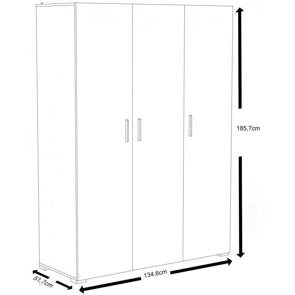 Ντουλάπα τρίφυλλη Senna S-Mauro - Drus