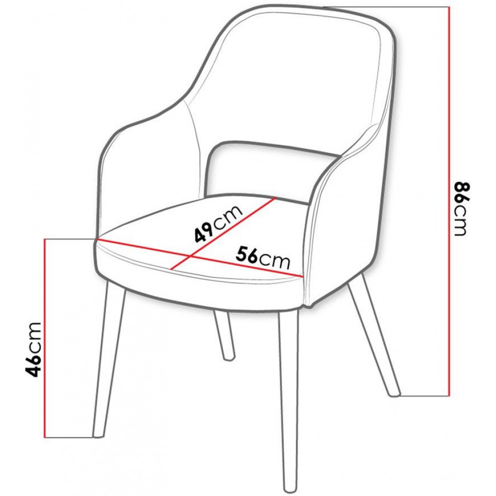 Καρέκλα Kaisa K85-Kokkino