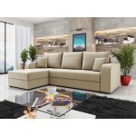 Γωνιακός καναπές Hewlet Bis-Ekrou