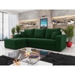 Γωνιακός καναπές Hewlet Bis-Prasino Skouro