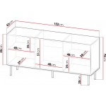 Μπουφές Holes 3CB-Leuko-Mauro
