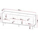 Μπουφές Holes 4CB-Leuko-Mauro