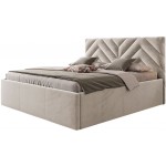 Επενδυμένο κρεβάτι Azzuro-Ekrou-140 x 200