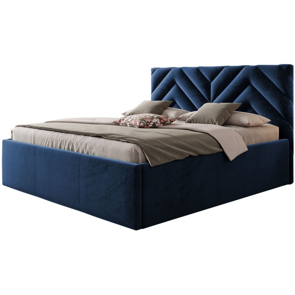 Επενδυμένο κρεβάτι Azzuro-Gkri Skouro-160 x 200