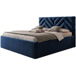 Επενδυμένο κρεβάτι Azzuro-Mple Skouro-160 x 200