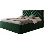 Επενδυμένο κρεβάτι Azzuro-Prasino Skouro-160 x 200