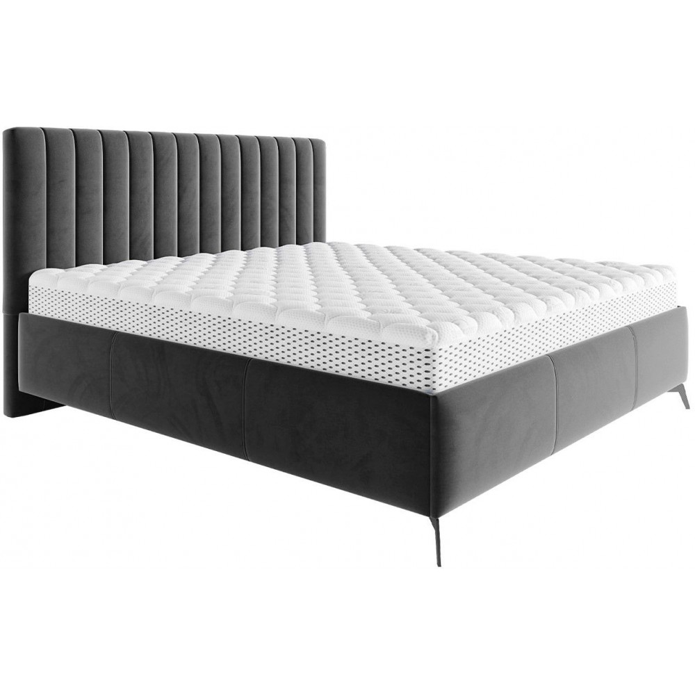 Επενδυμένο κρεβάτι Morris-160 x 200-Gkri Skouro