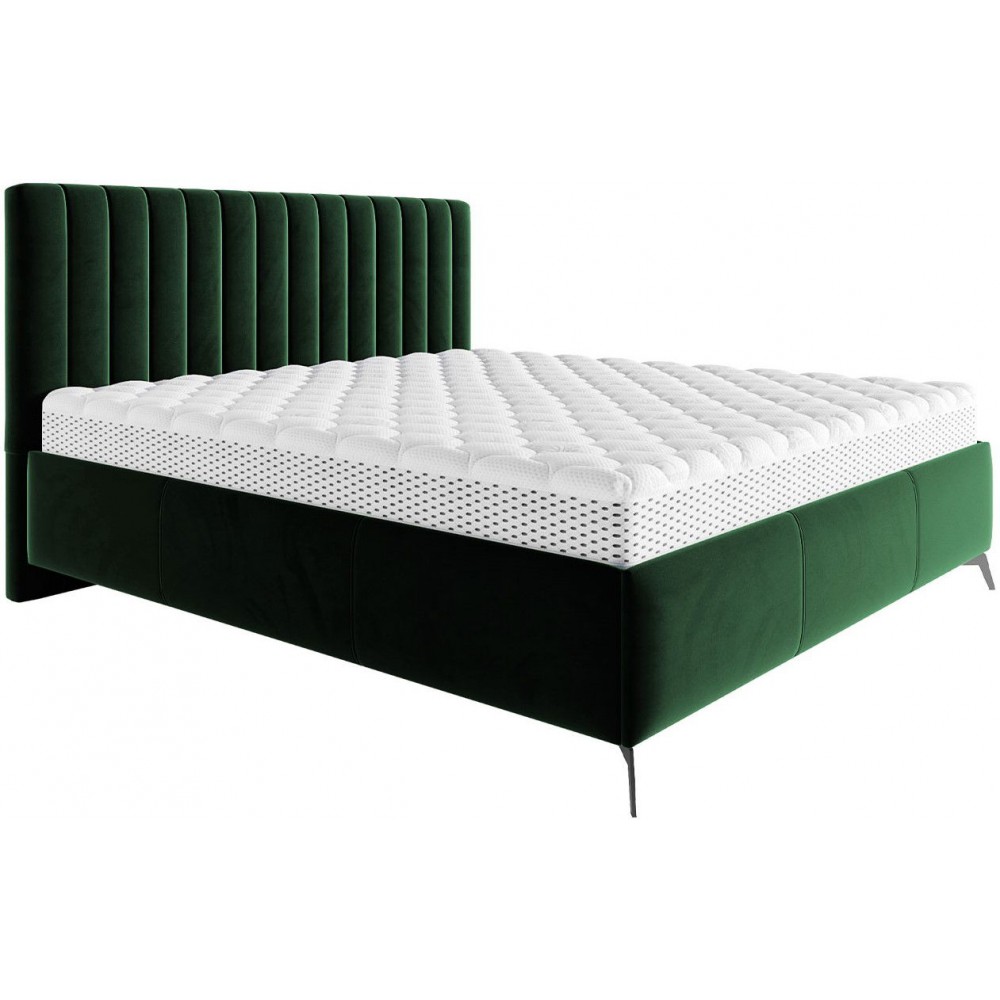 Επενδυμένο κρεβάτι Morris-180 x 200-Prasino Skouro