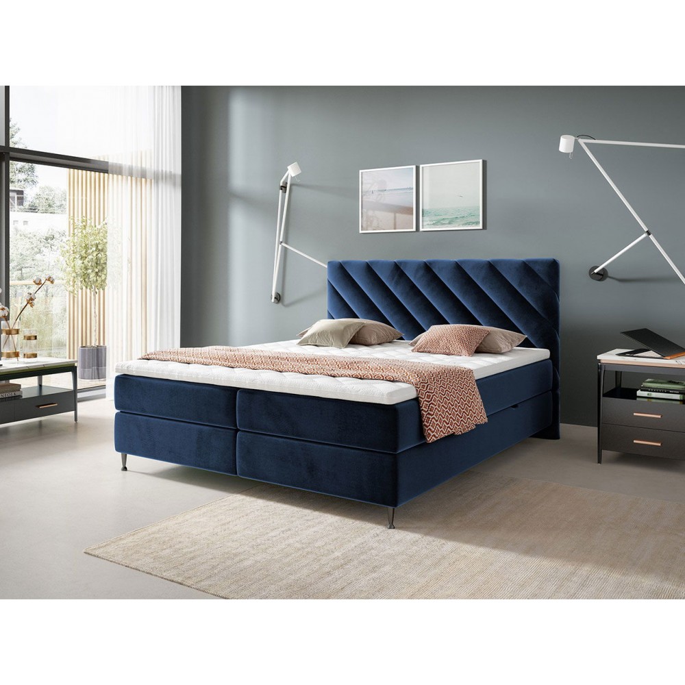 Επενδυμένο κρεβάτι Enzo II-140 x 200-Mple Skouro