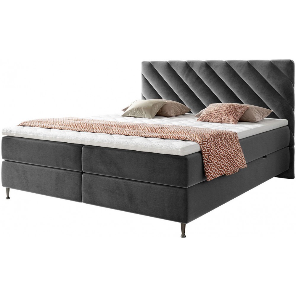 Επενδυμένο κρεβάτι Enzo II-160 x 200-Gkri Skouro