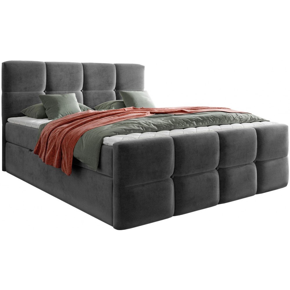 Επενδυμένο κρεβάτι Fuego-160 x 200-Gkri Skouro