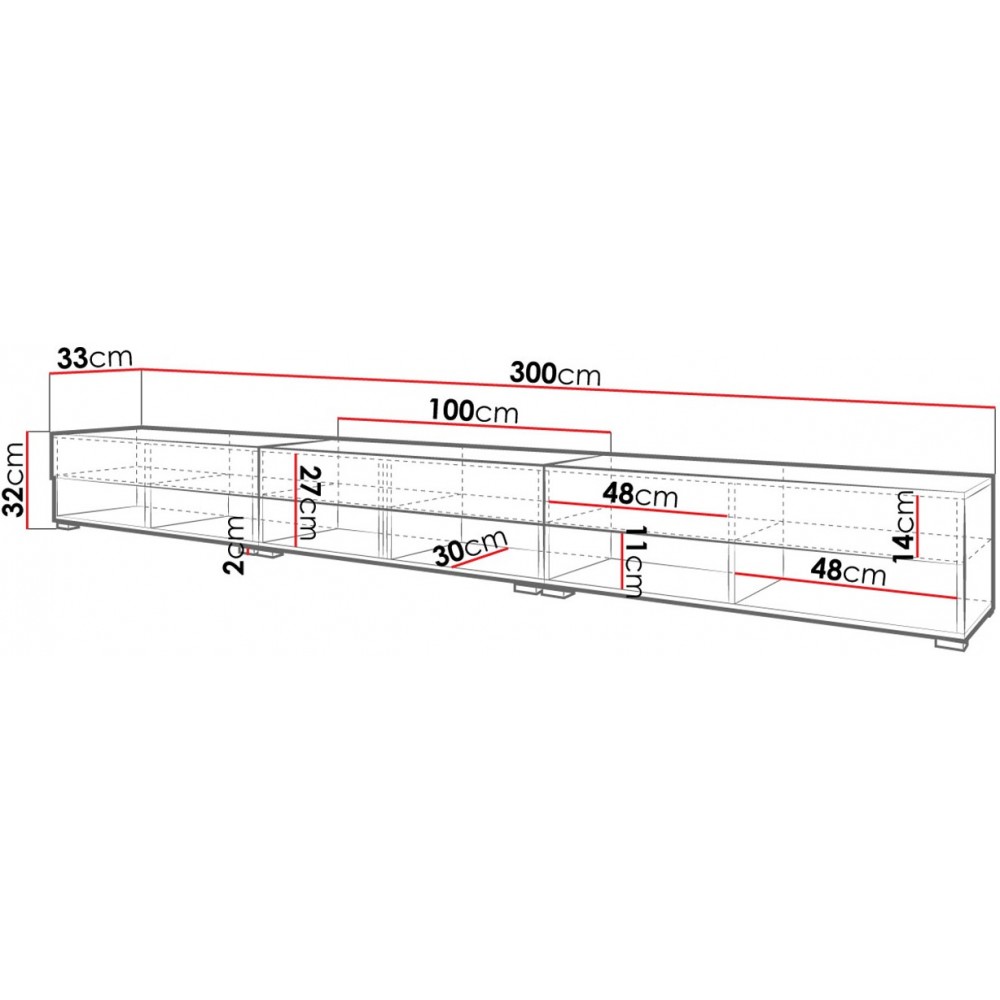 Έπιπλο τηλεόρασης A 300-Leuko-Leuko mat