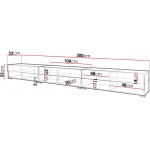 Έπιπλο τηλεόρασης A 300-Fusiko-Mauro gualistero