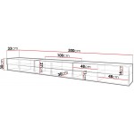 Έπιπλο τηλεόρασης A 300-Fusiko-Mauro gualistero