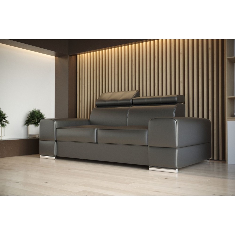 Καναπές Dren διθέσιος LTHR-Gkri Skouro