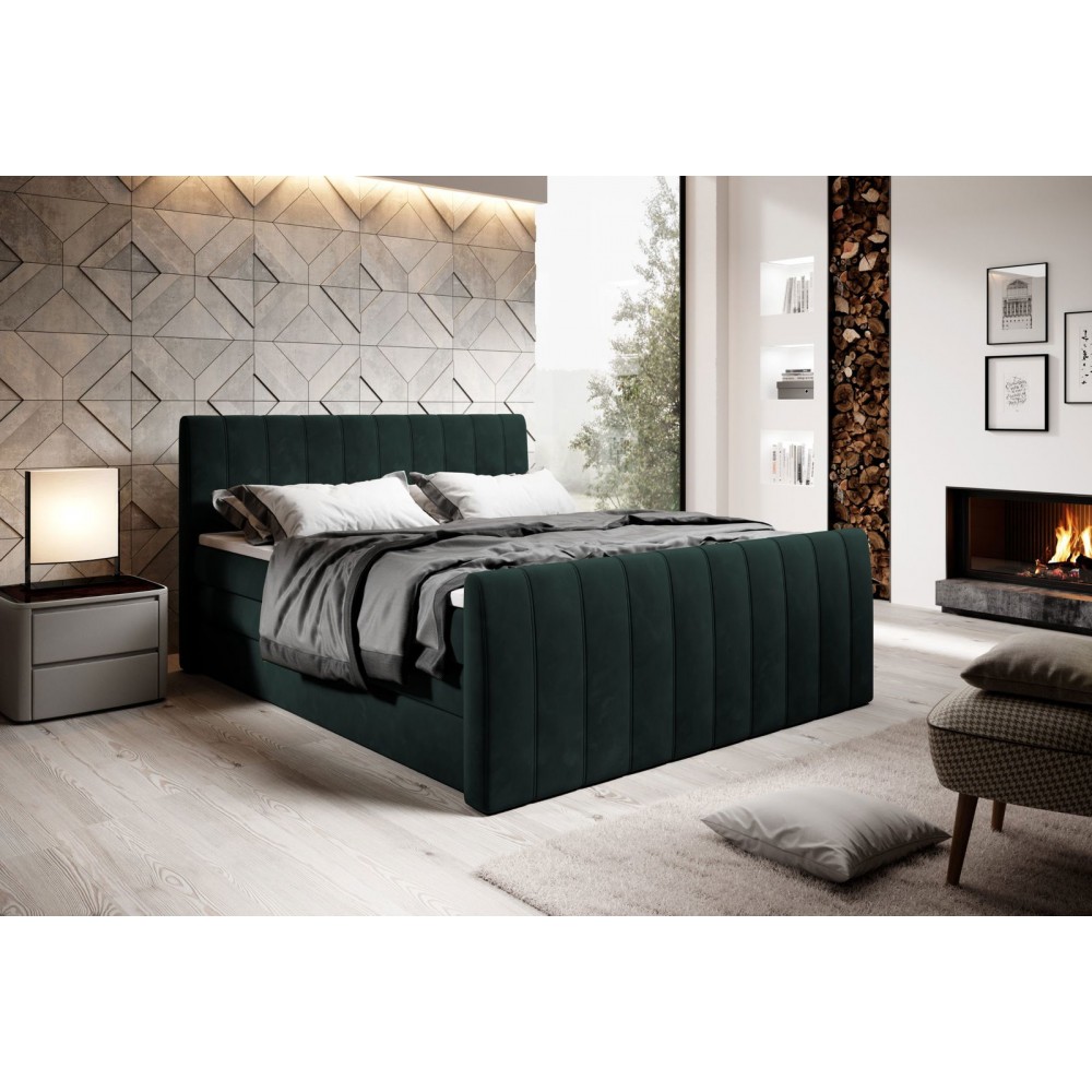 Επενδυμένο κρεβάτι Arena με στρώμα και ανώστρωμα-Kuparissi-140 x 200