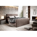 Επενδυμένο κρεβάτι Arena με στρώμα και ανώστρωμα-Mpez Skouro-180 x 200