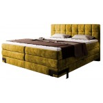 Επενδυμένο κρεβάτι Navona με στρώμα και ανώστρωμα-Moustardi-140 x 200