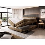 Επενδυμένο κρεβάτι Navona με στρώμα και ανώστρωμα-Petrol-180 x 200