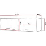 Κρεμαστή οριζόντια στήλη Waldi Riflo Slim-Leuko-Μήκος: 150 εκ.