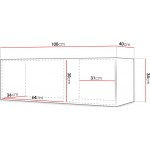 Κρεμαστή οριζόντια στήλη Waldi Riflo Slim-Mauro-Μήκος: 100 εκ.