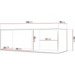 Κρεμαστή οριζόντια στήλη Waldi Riflo Slim 100x40x34