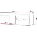 Κρεμαστή οριζόντια στήλη Waldi Riflo Slim 100x40x34