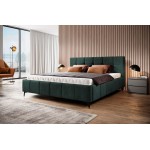 Επενδυμένο κρεβάτι Campel-Prasino-140 x 200