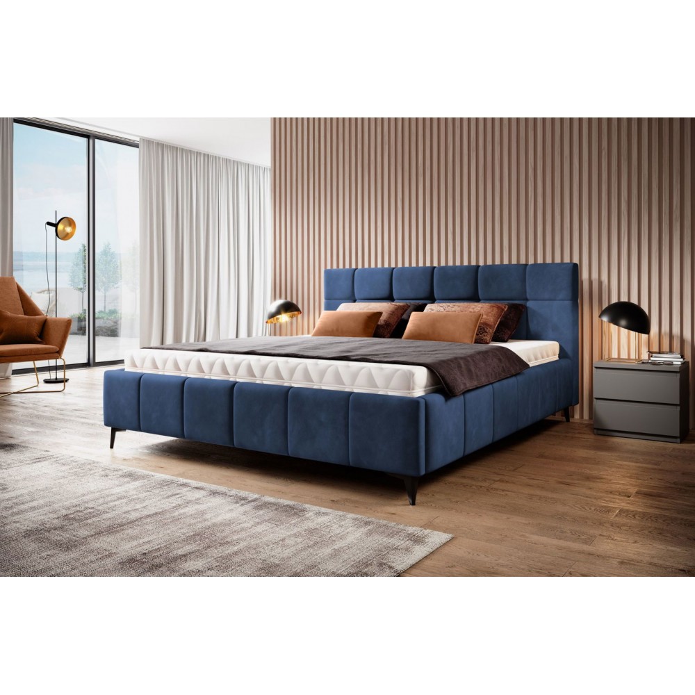 Επενδυμένο κρεβάτι Campel-Mple-160 x 200