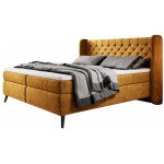 Επενδυμένο κρεβάτι Square με στρώμα και ανώστρωμα-Moustardi-160 x 200