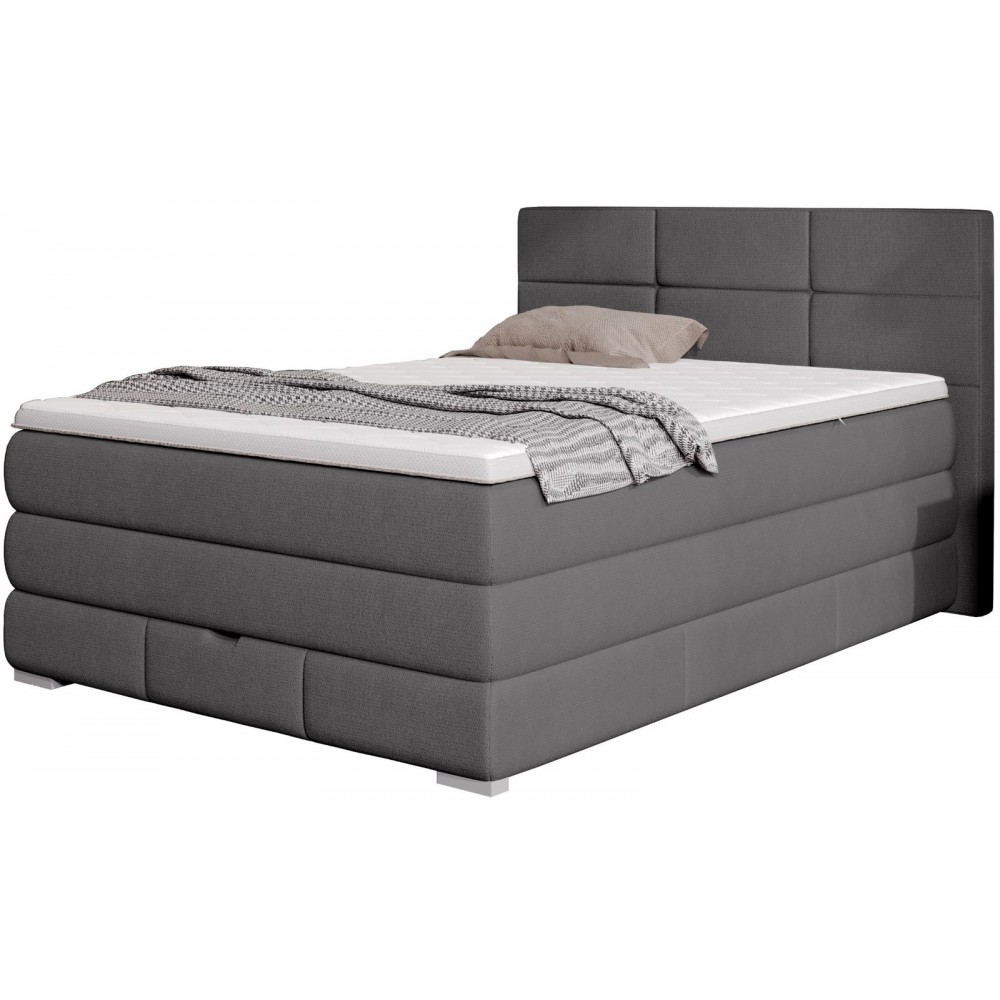 Επενδυμένο κρεβάτι Orra με στρώμα και ανώστρωμα-Gkri-140 x 200