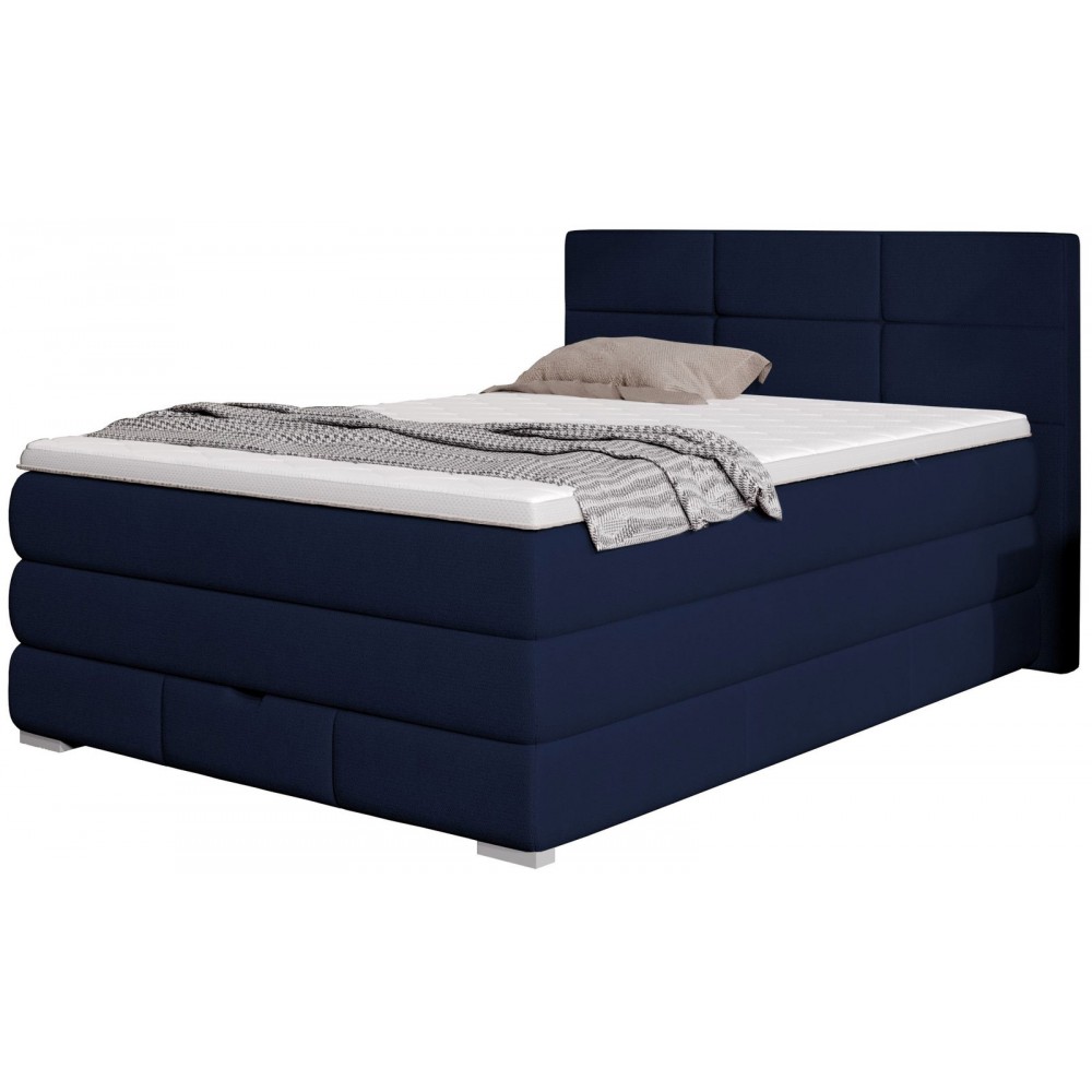 Επενδυμένο κρεβάτι Orra με στρώμα και ανώστρωμα-Mple-140 x 200