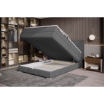 Επενδυμένο κρεβάτι Orra με στρώμα και ανώστρωμα-Mple-140 x 200