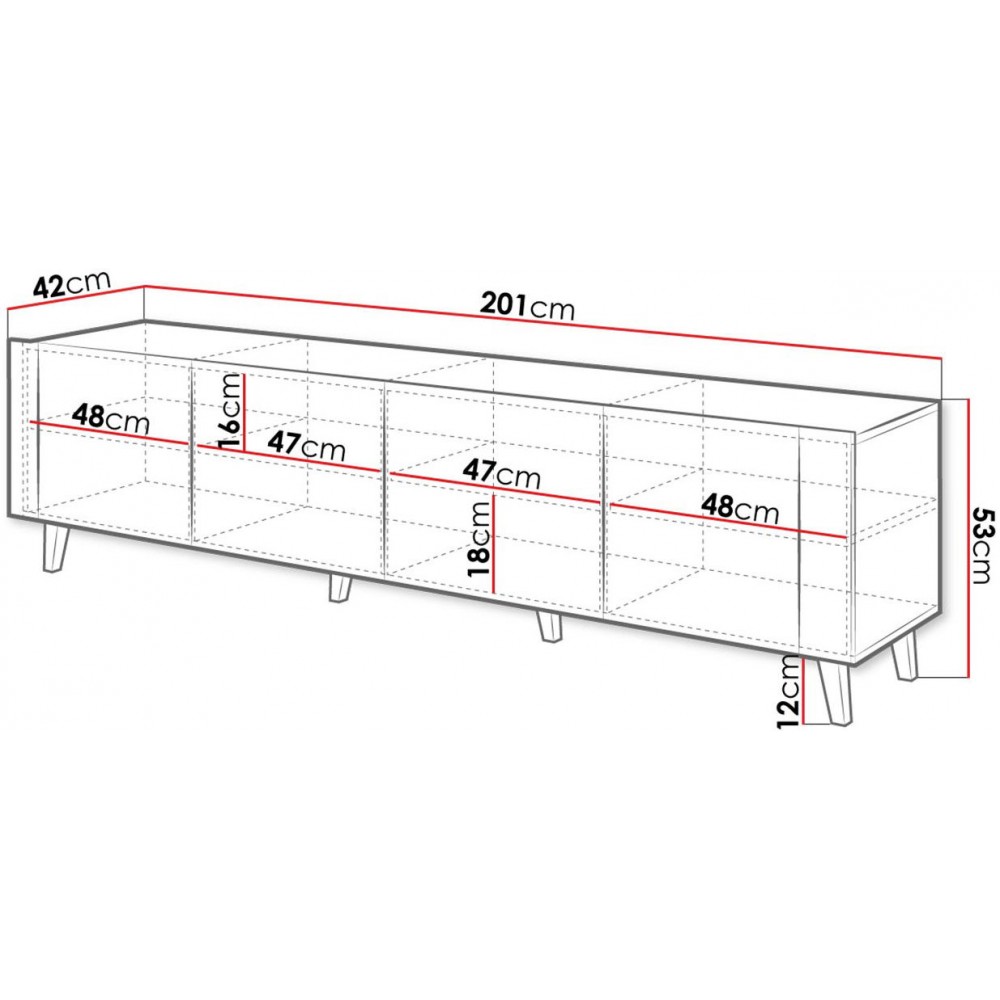 Έπιπλο τηλεόρασης Faro-Leuko Fusiko