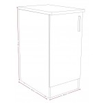 Επιδαπέδιο ντουλάπι Poppy 40-Fusiko-Leuko