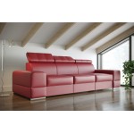 Καναπές Dren τριθέσιος LTHR-Kokkino