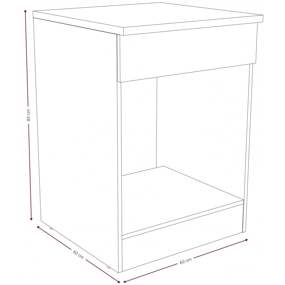 Επιδαπέδιο ντουλάπι φούρνου Poppy 60-Mauro - Fusiko