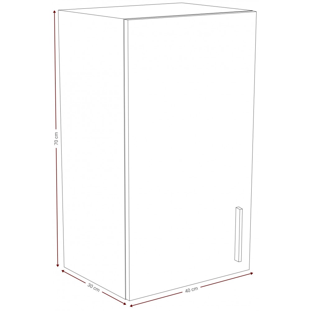 Κρεμαστό ντουλάπι Poppy 40-Mauro - Fusiko