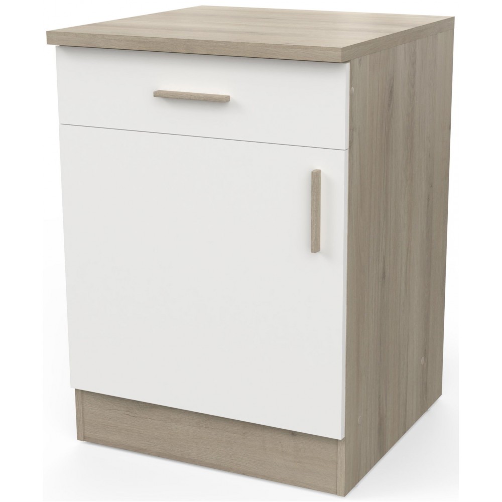 Επιδαπέδιο ντουλάπι Poppy 60-Fusiko-Leuko