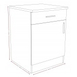 Επιδαπέδιο ντουλάπι Poppy 60-Mauro - Fusiko