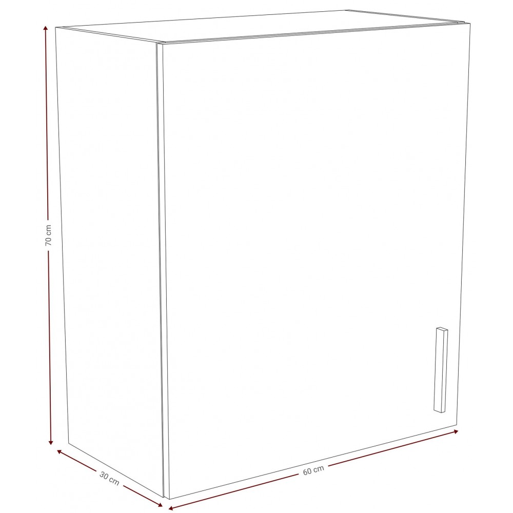 Κρεμαστό ντουλάπι Poppy 60-Fusiko-Leuko