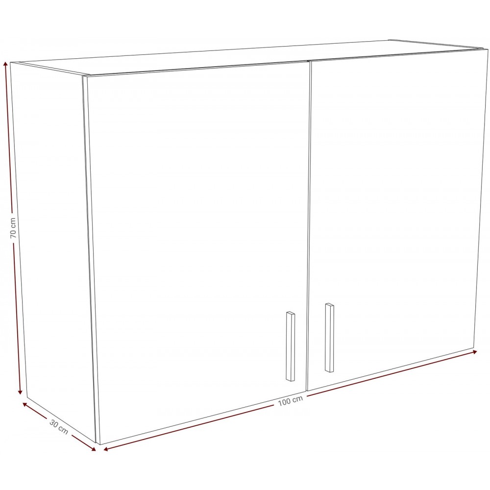 Κρεμαστό ντουλάπι Poppy 100-Mauro - Fusiko