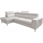 Γωνιακός καναπές Almeria Eco LTHR-Leuko-Αριστερή