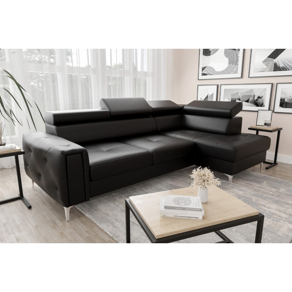 Γωνιακός καναπές Almeria Eco LTHR-Mauro-Δεξιά