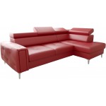 Γωνιακός καναπές Almeria LTHR-Kokkino-Δεξιά