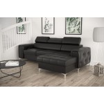 Γωνιακός Καναπές Almeria Mini Eco LTHR-Mauro-Δεξιά