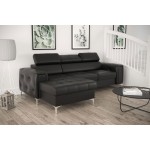 Γωνιακός Καναπές Almeria Mini Eco LTHR-Mauro-Αριστερή